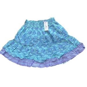 Vineyard Vines Smocked Skirt Lined Tang Fish Crystal Blue $148‎ Med NWT